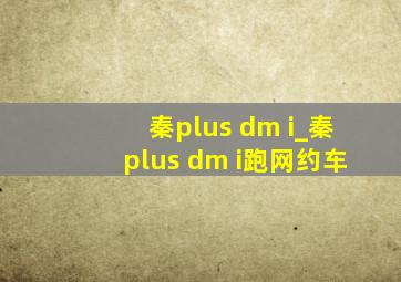 秦plus dm i_秦plus dm i跑网约车